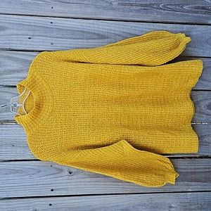 "Vine & Love" Mustard Sweater